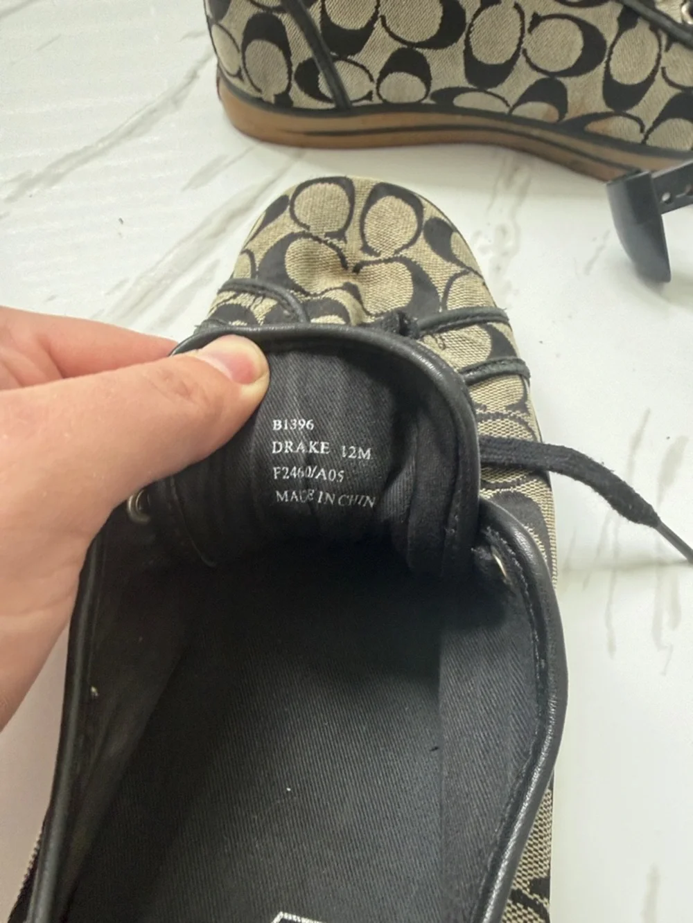 Coach Drake Low-Top Signature Canvas Sneakers in Tan and Black - Picture 3 of 14